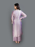 Ethereal Lavender Shimmer Kurta and Trouser Set ( DD-569 M-127)