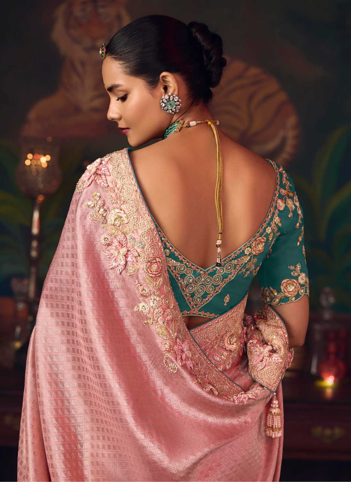The 'Rose Gold Bloom' Saree (SA-467 GS-98) Secondary image