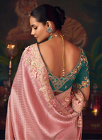 The 'Rose Gold Bloom' Saree (SA-467 GS-98)
