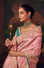 The 'Rose Gold Bloom' Saree (SA-467 GS-98)
