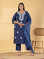 Indigo Starburst Chanderi Suit Set