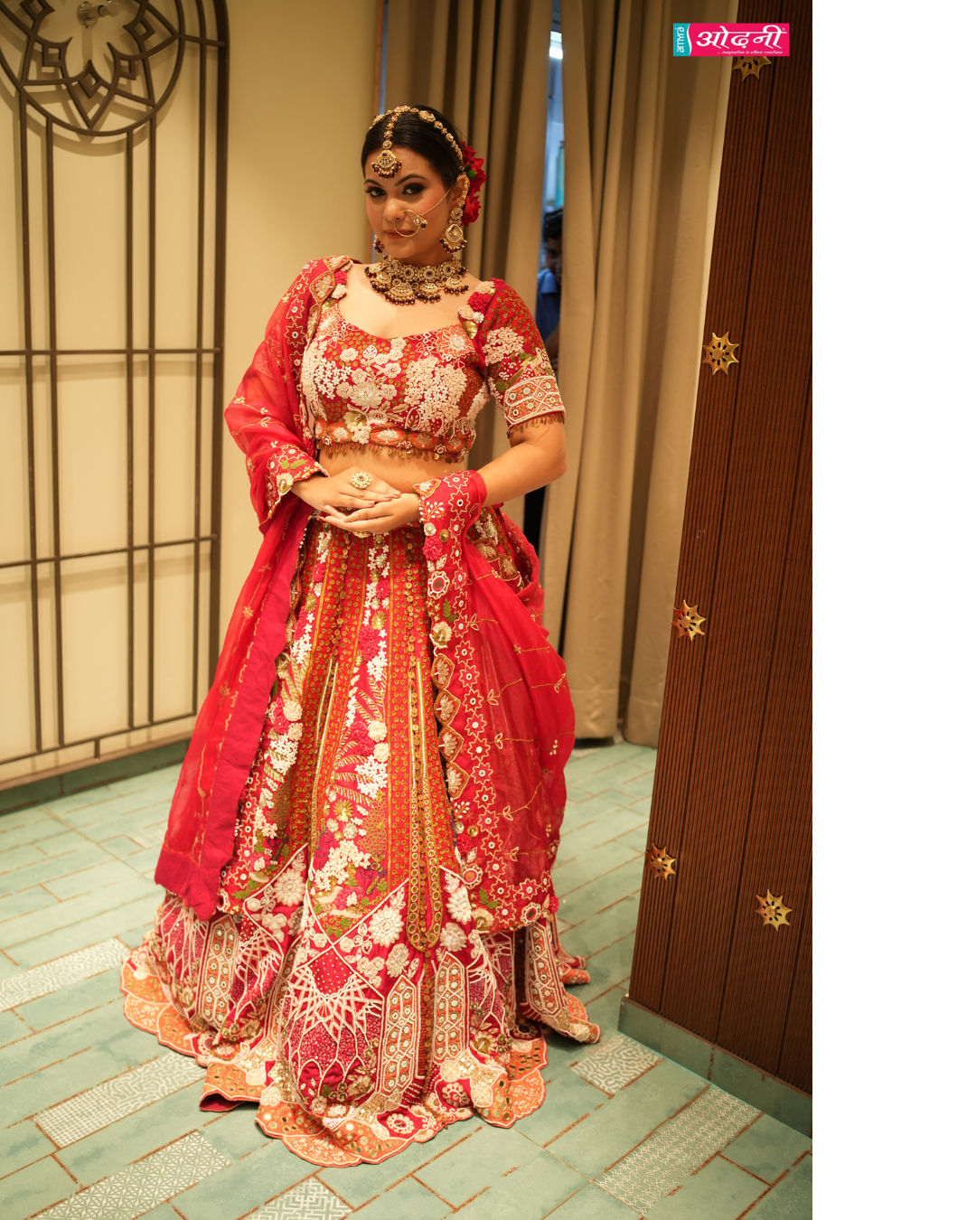 Crimson Red Empress Bridal Lehenga( 5124-B D-17)