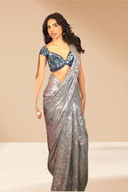 Liquid Stardust Saree (835-B D-1)