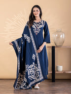 Indigo Cotton-Silk Suit