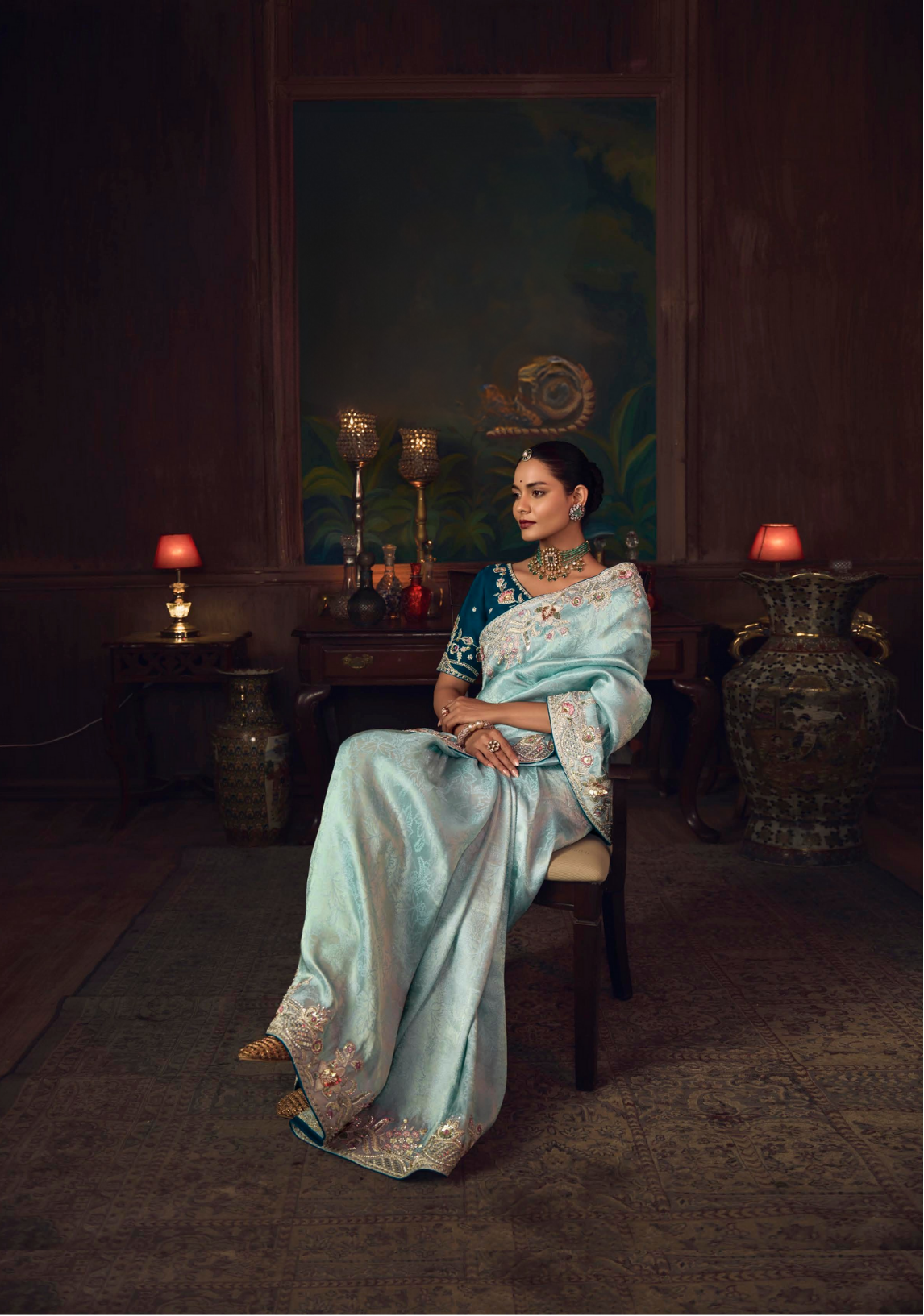 The 'Neptune's Embrace' Saree (SA-461 GS-98)