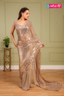 Champagne Gold Liquid Sequin Saree (847-B D-1)