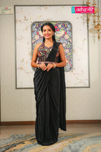 Bohemian Noir Black Drape Saree (6071 D-33)