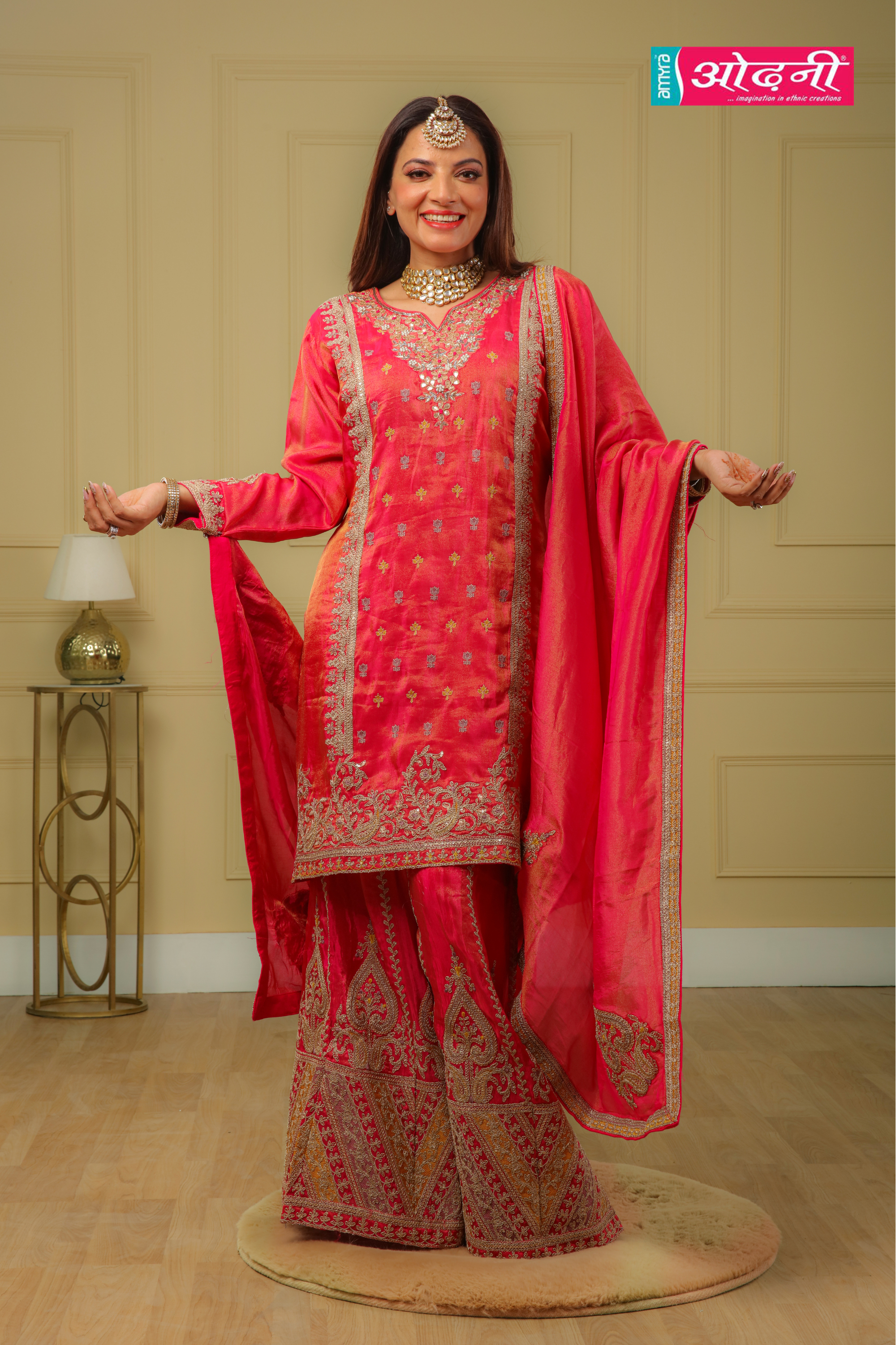 Fuchsia Regal Sharara Suit (RT-212 D-57) Main image