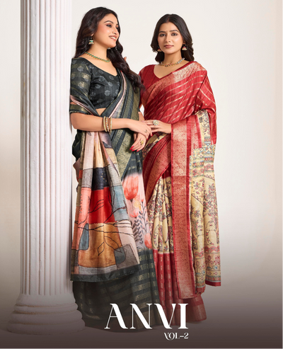 Anvi Vol-02 Print & Woven Saree Collection (GS-48)