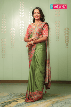 Pashmina Paisley Embroidered Saree (1130 gs-14)