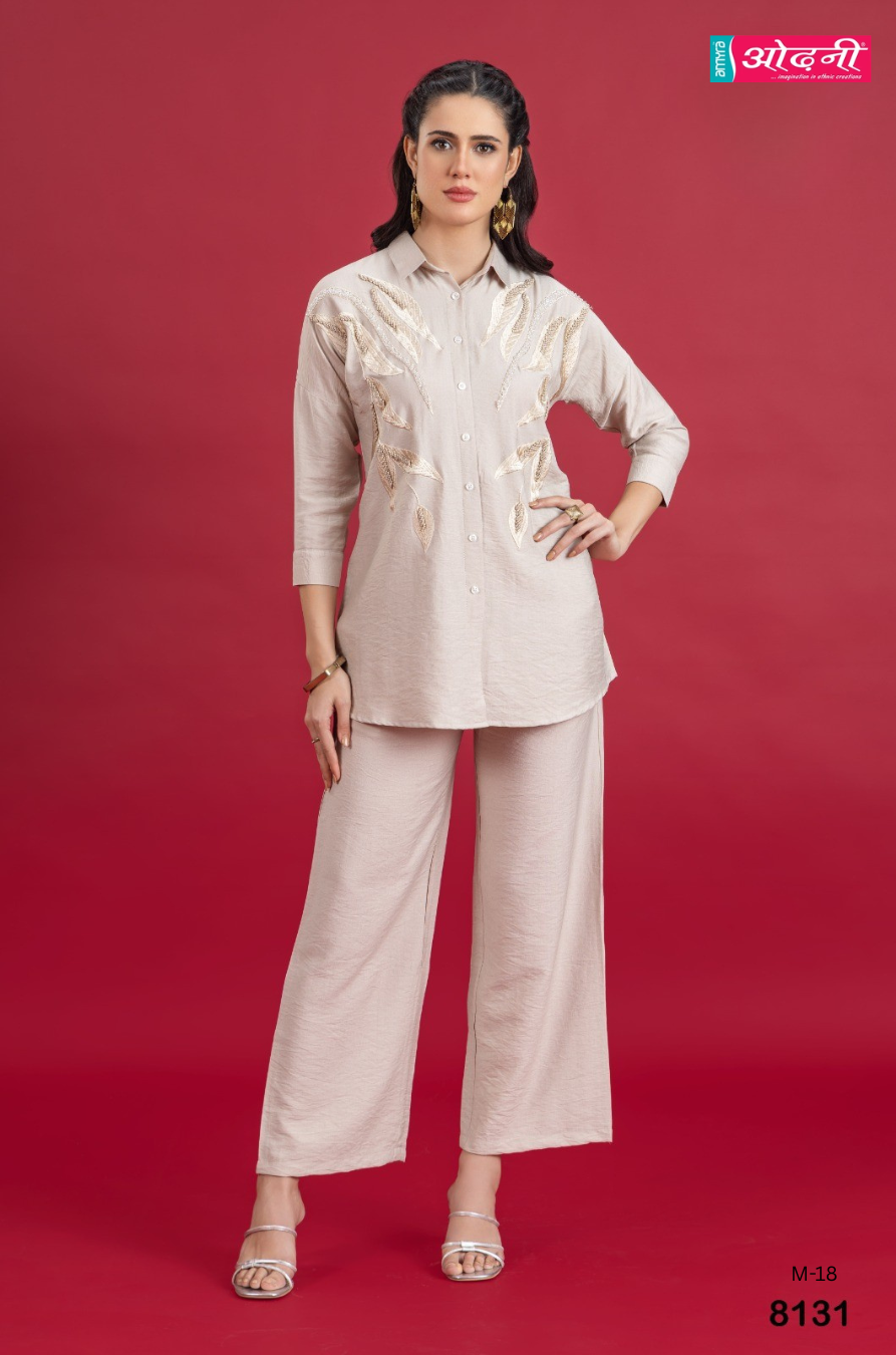 Light Beige Chic Co-ord Set (8131 M-18)