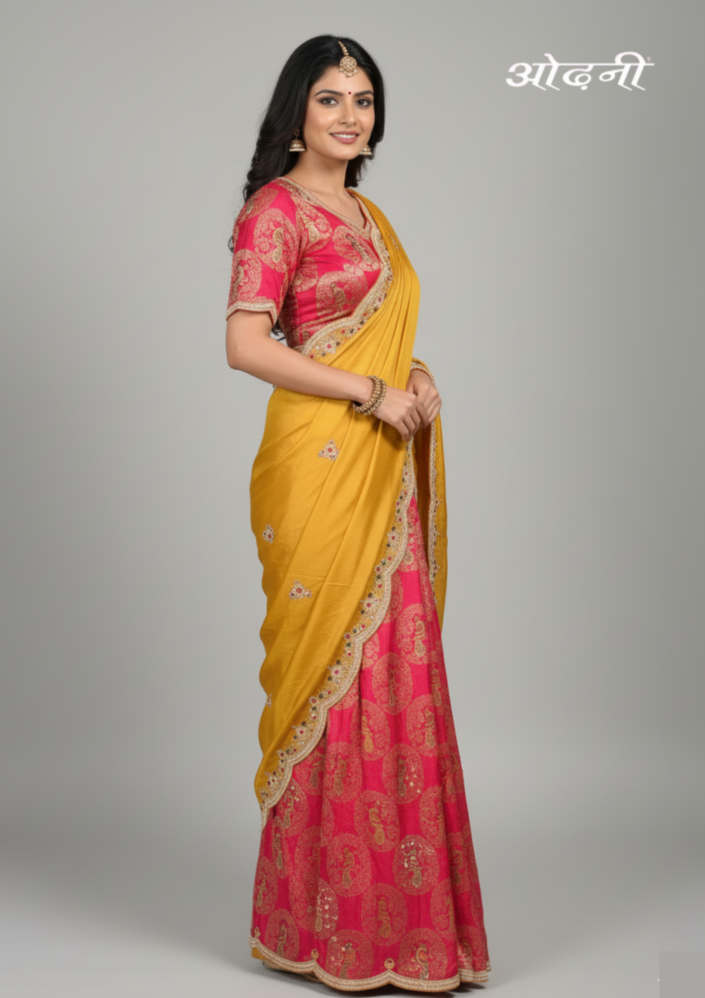 Half-and-Half Saree (7336 B-98)