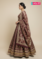Regal Wine Anarkali Gown (1412 D-40)
