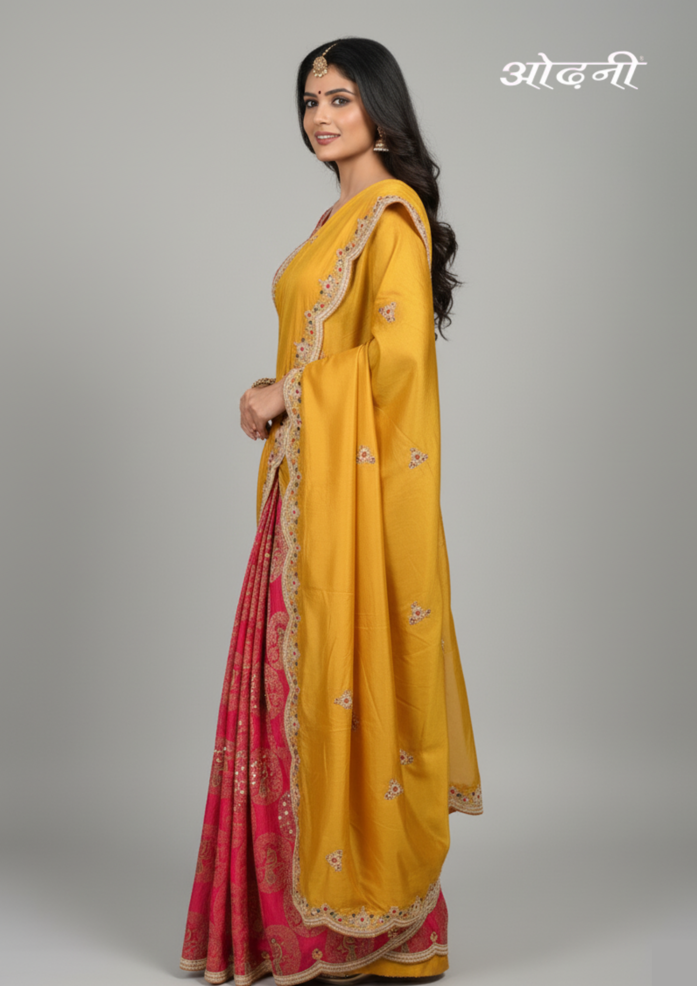 Half-and-Half Saree (7336 B-98)