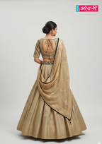 Regal Gold and Blue Embroidered Lehenga (1028 D-75)