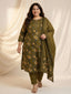 Earthy Olive Floral Print Kurta Set