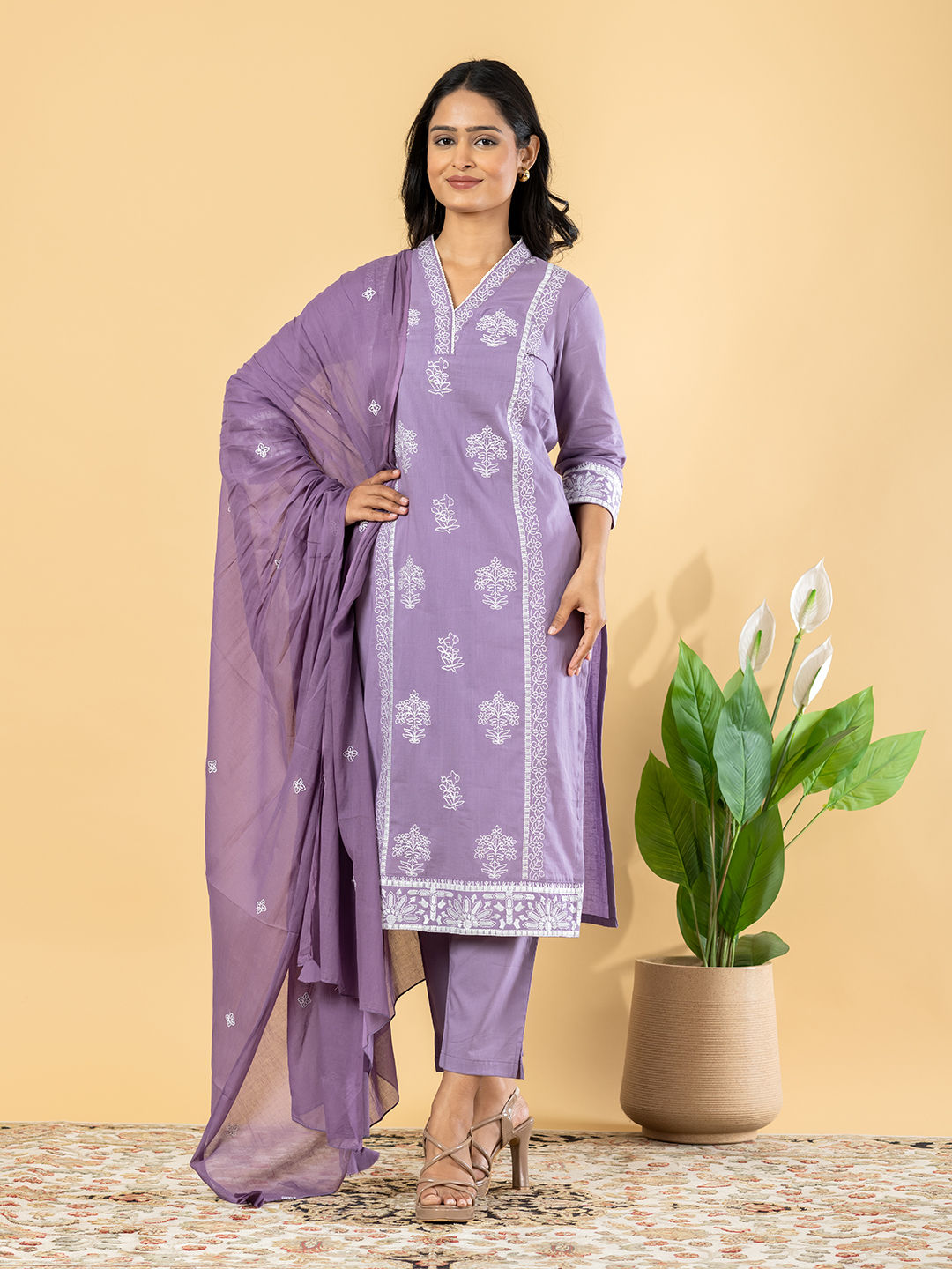 The Lavender Haze Embroidered Set Main image