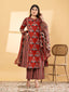 Geometric Ajrakh Fusion Kurta Set