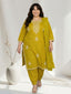 Yellow Blossom Embroidered Kurta Set