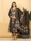 Brown Architectural Print Kurta Set