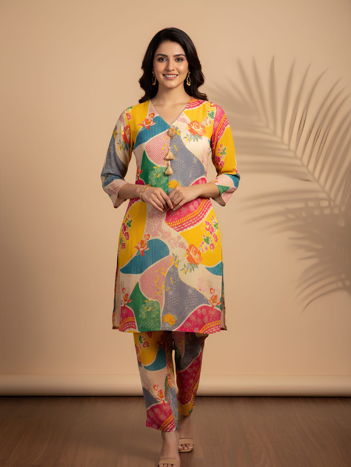 Vibrant and contemporary kurti set (25-2079  R-7) Main image