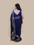 Midnight Garden Silk Georgette Saree (21724 gs-140)
