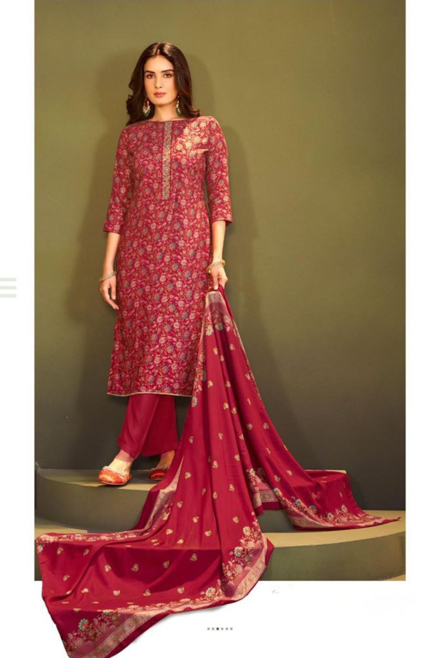 SUNRISE 'Safar Winter' Collection: Viscose Pashmina Suits (D-39)