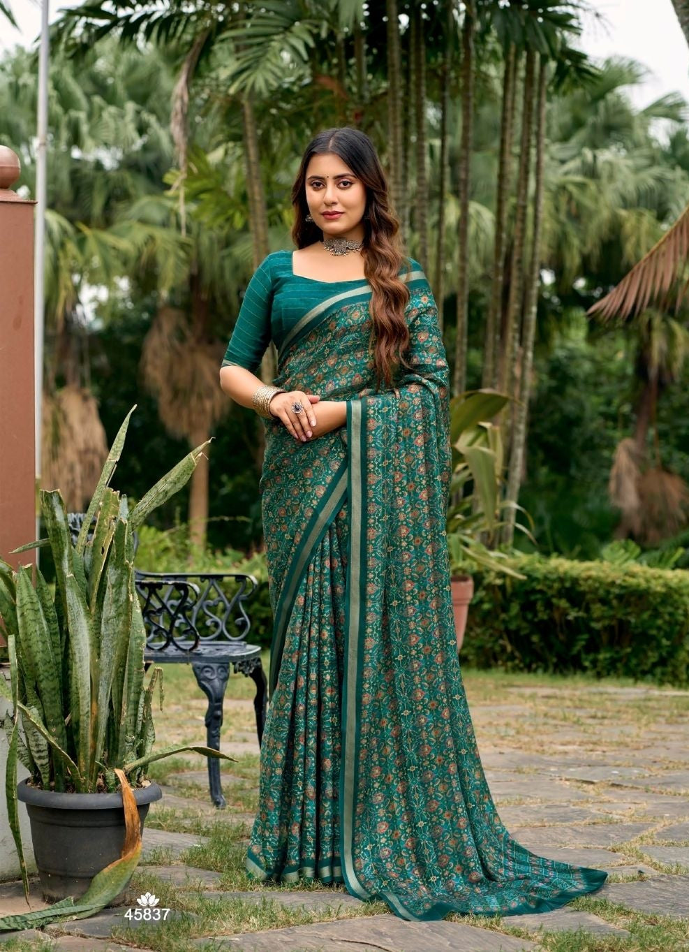 Forest Green Banarasi Art Silk Saree Main image