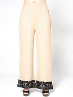 Beige - Black Kurti Fusion Set