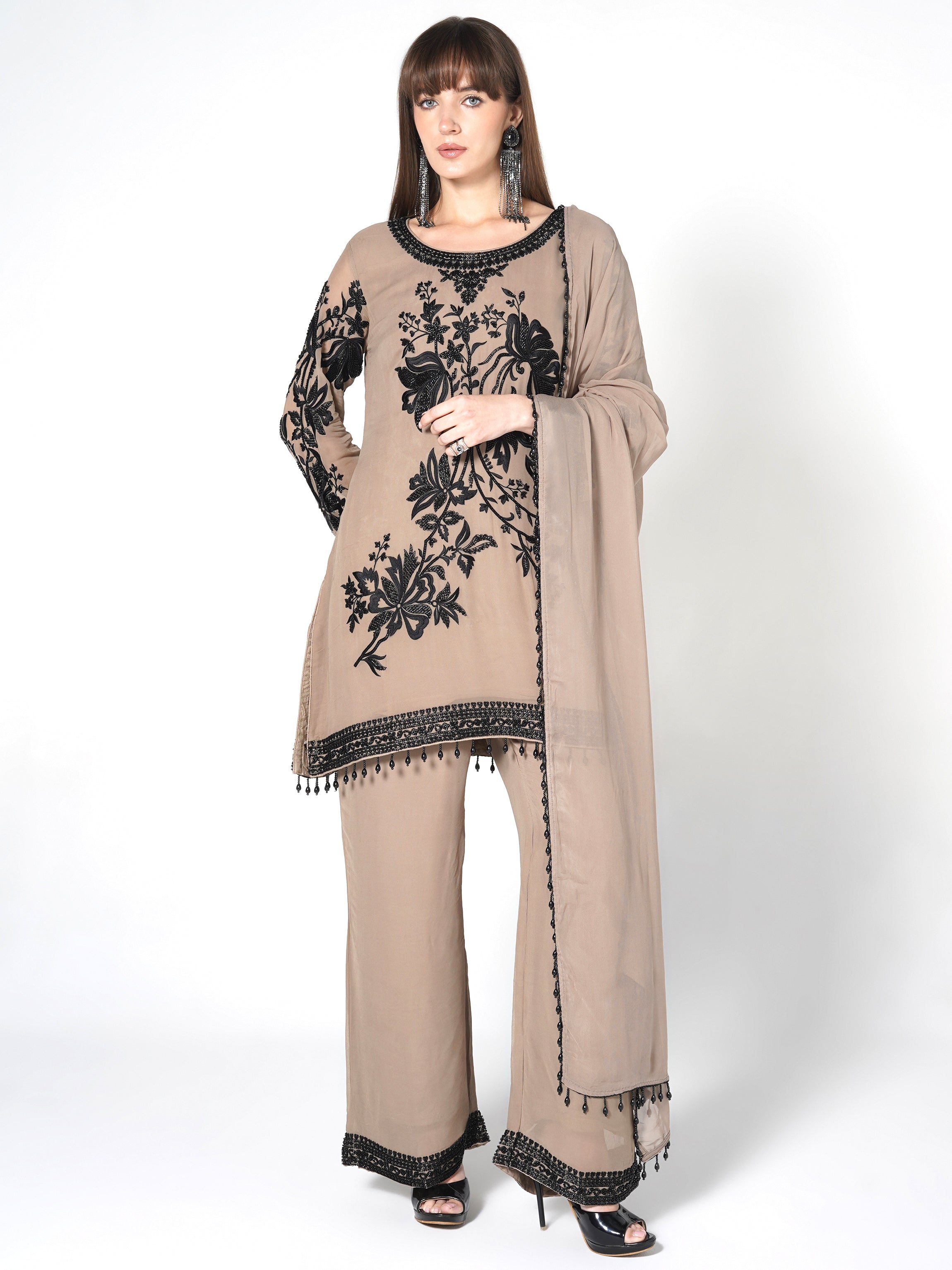 Classic chic nude kurti set