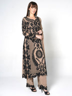 Noir & Pearl-Ivory Kurti Set