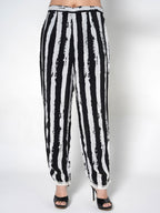 Charcoal Hand-Painted Kaftan Kurti-Set