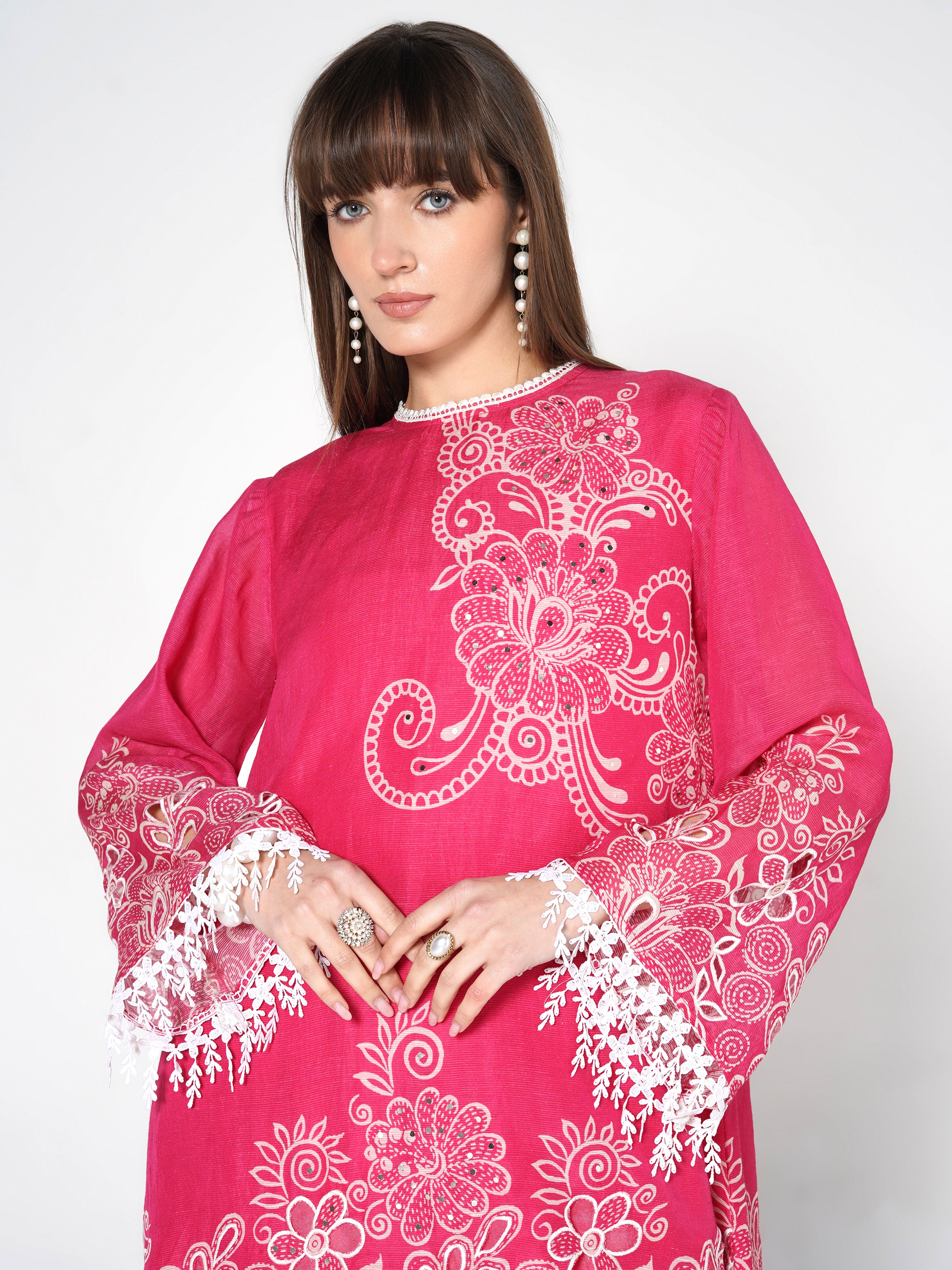 Co-ord Set with Ikat Print Shalwar