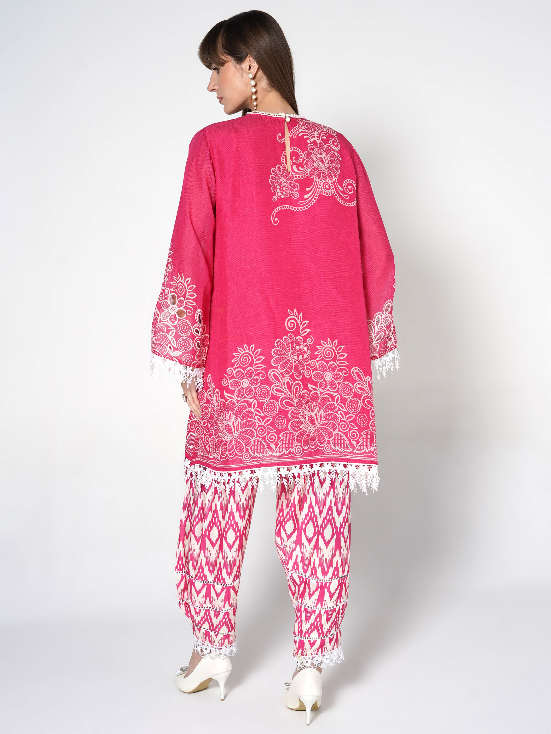 Co-ord Set with Ikat Print Shalwar