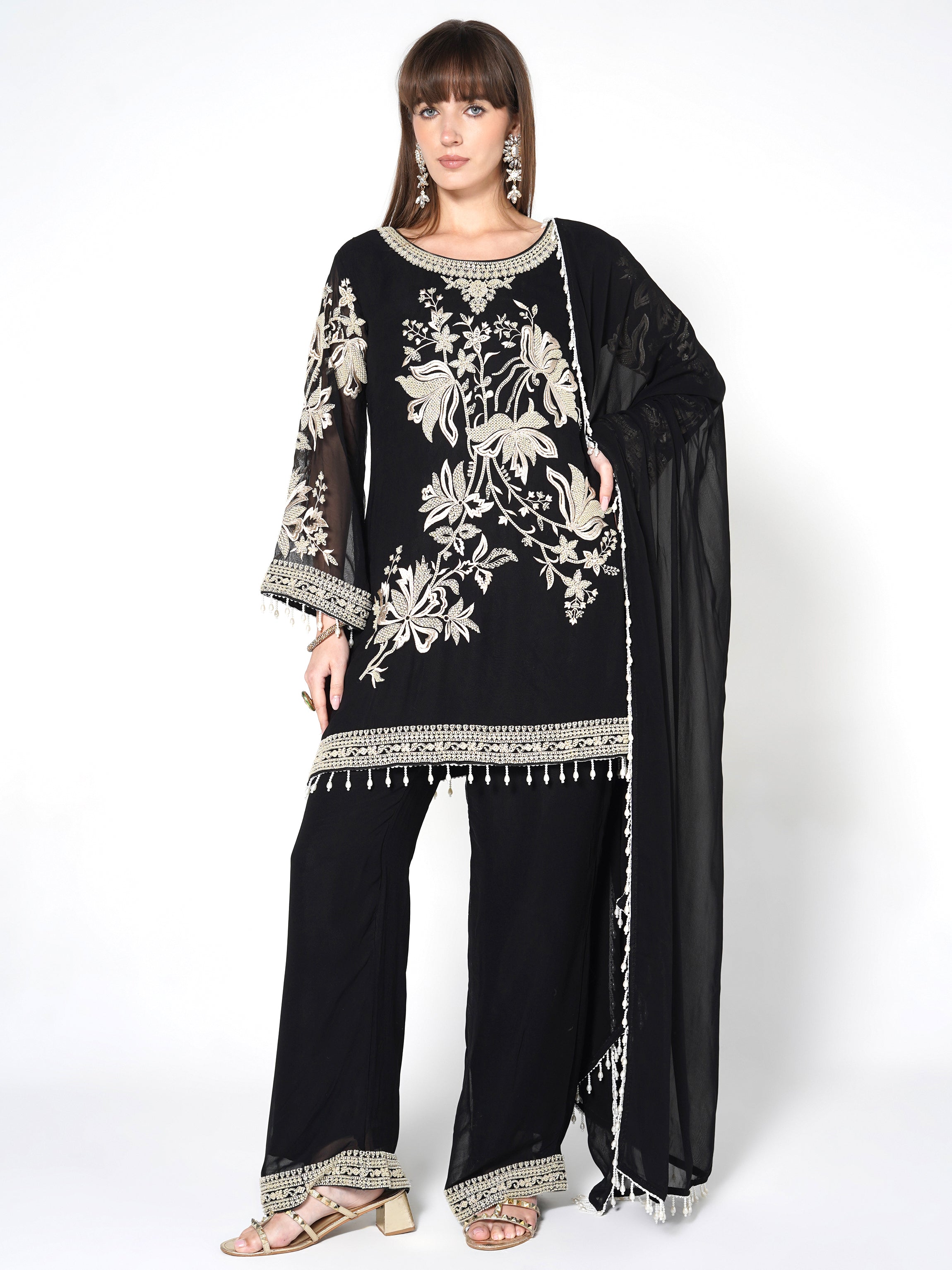 Classic chic nude kurti set Secondary image