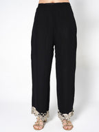 Noir & Pearl-Ivory Kurti Set