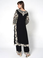 Noir & Pearl-Ivory Kurti Set