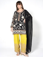 Black fusion Kurti Set