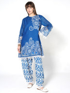 Co-ord Set with Ikat Print Shalwar