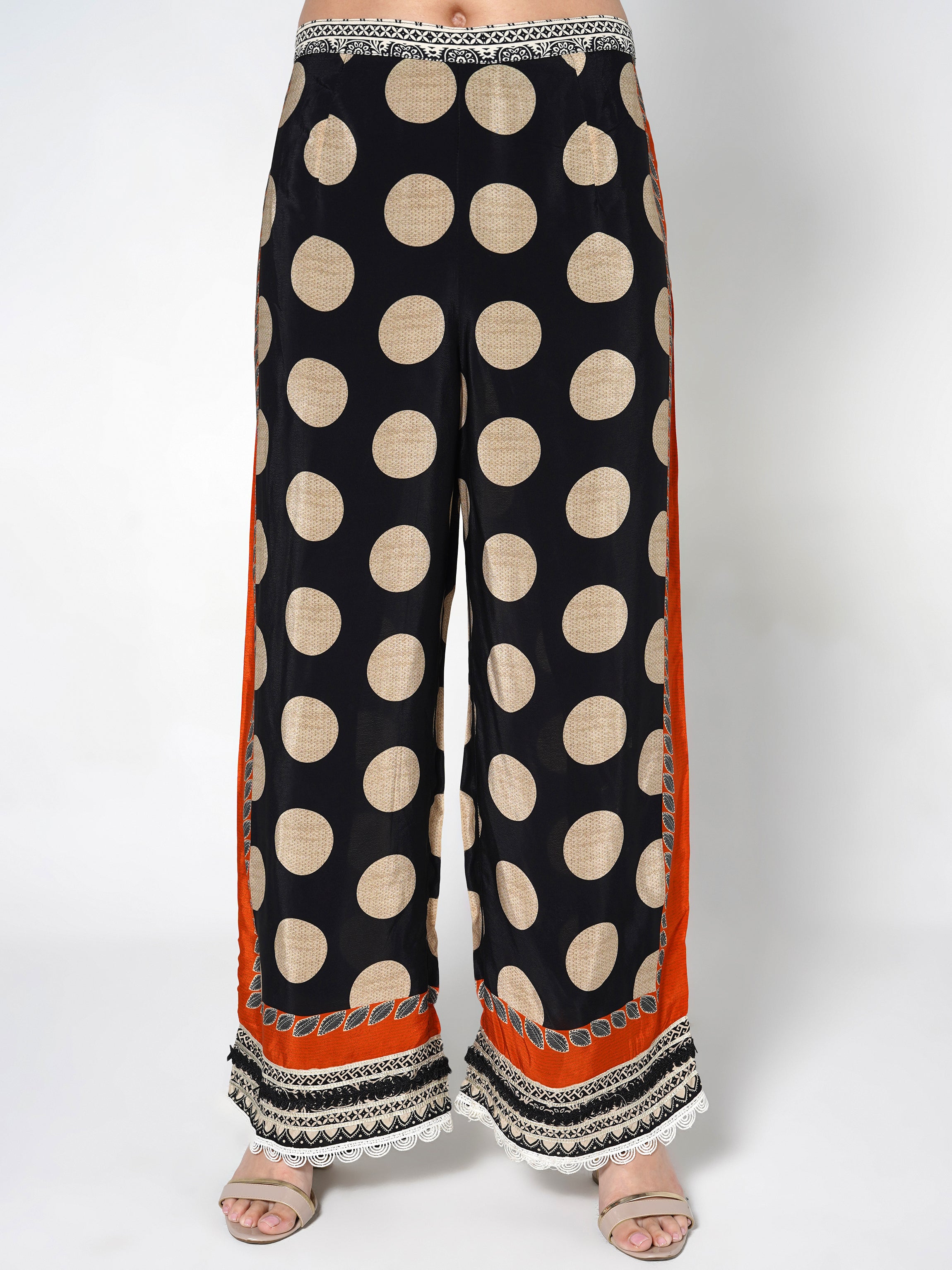 Floral & Polka Dot Fusion Kurti Set