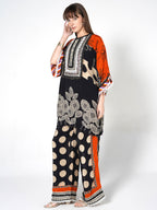 Floral & Polka Dot Fusion Kurti Set