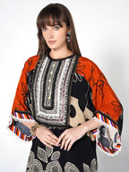 Floral & Polka Dot Fusion Kurti Set