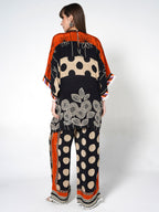 Floral & Polka Dot Fusion Kurti Set