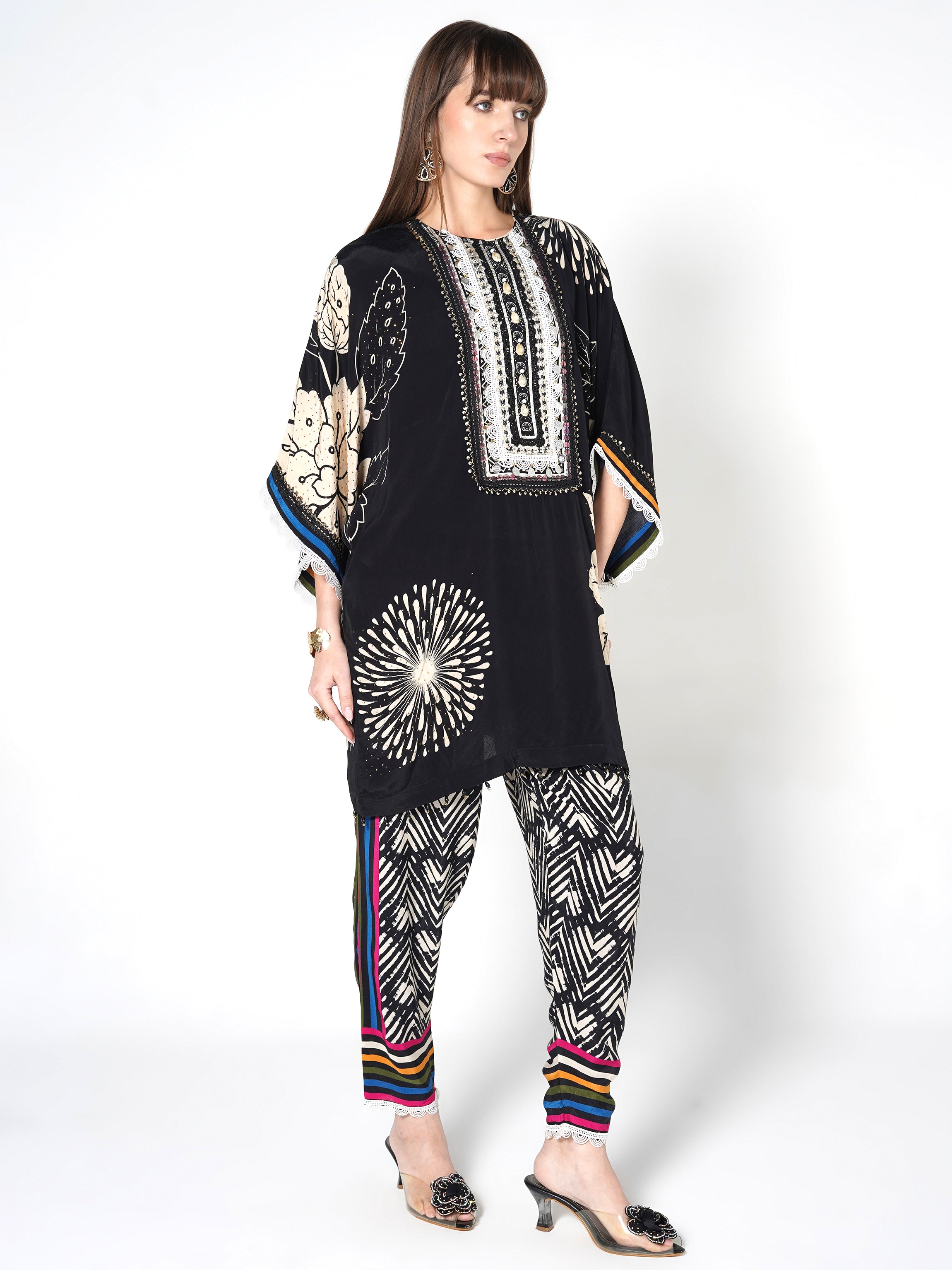 Midnight Flora Kurti & Jogger Set Secondary image