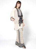 Ebony Floral Fusion Kurti & Palazzo Set