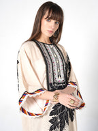 Ebony Floral Fusion Kurti & Palazzo Set