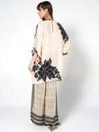 Ebony Floral Fusion Kurti & Palazzo Set