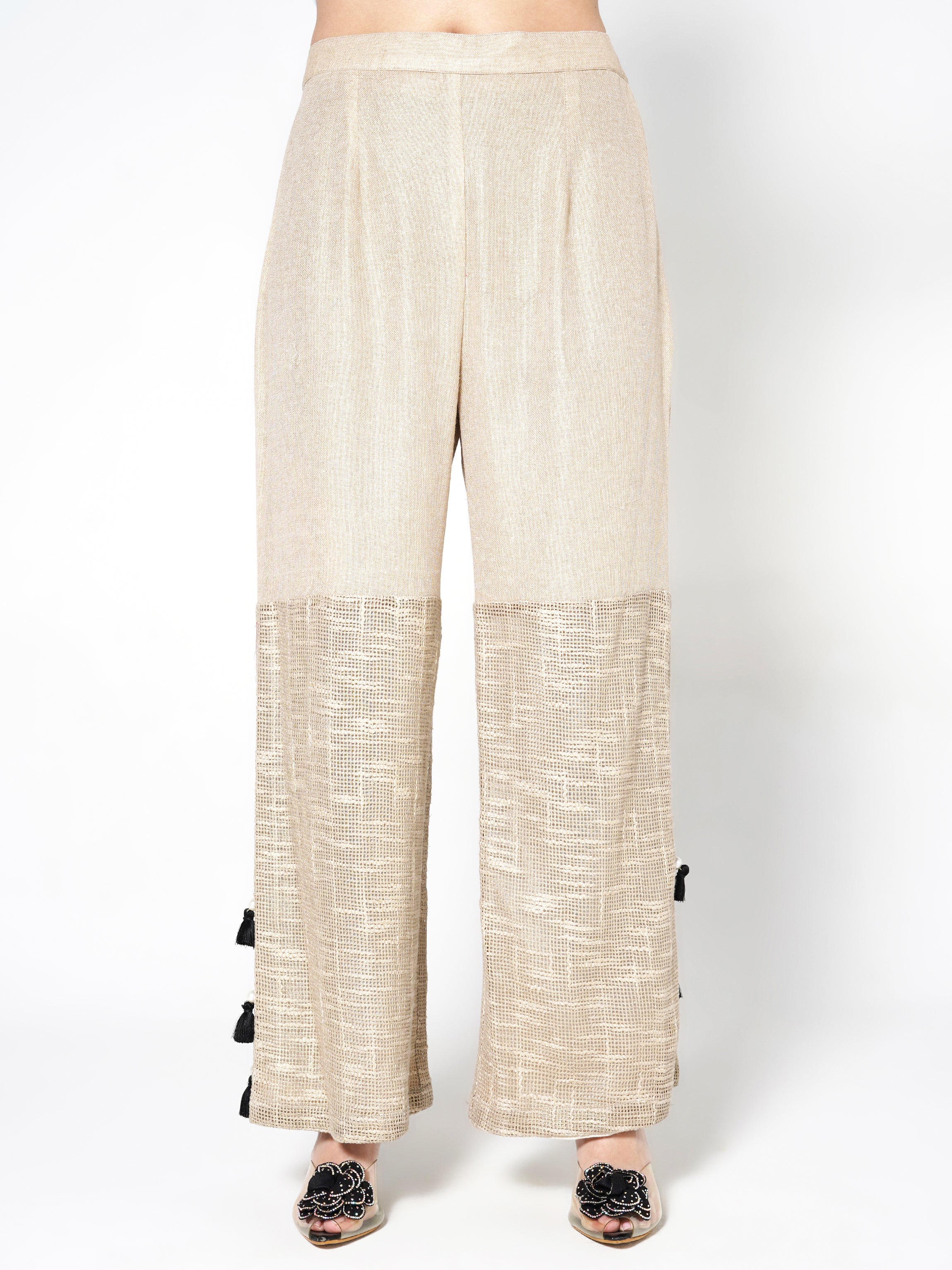 Metallic Tassel-Adorned Co-ord Set