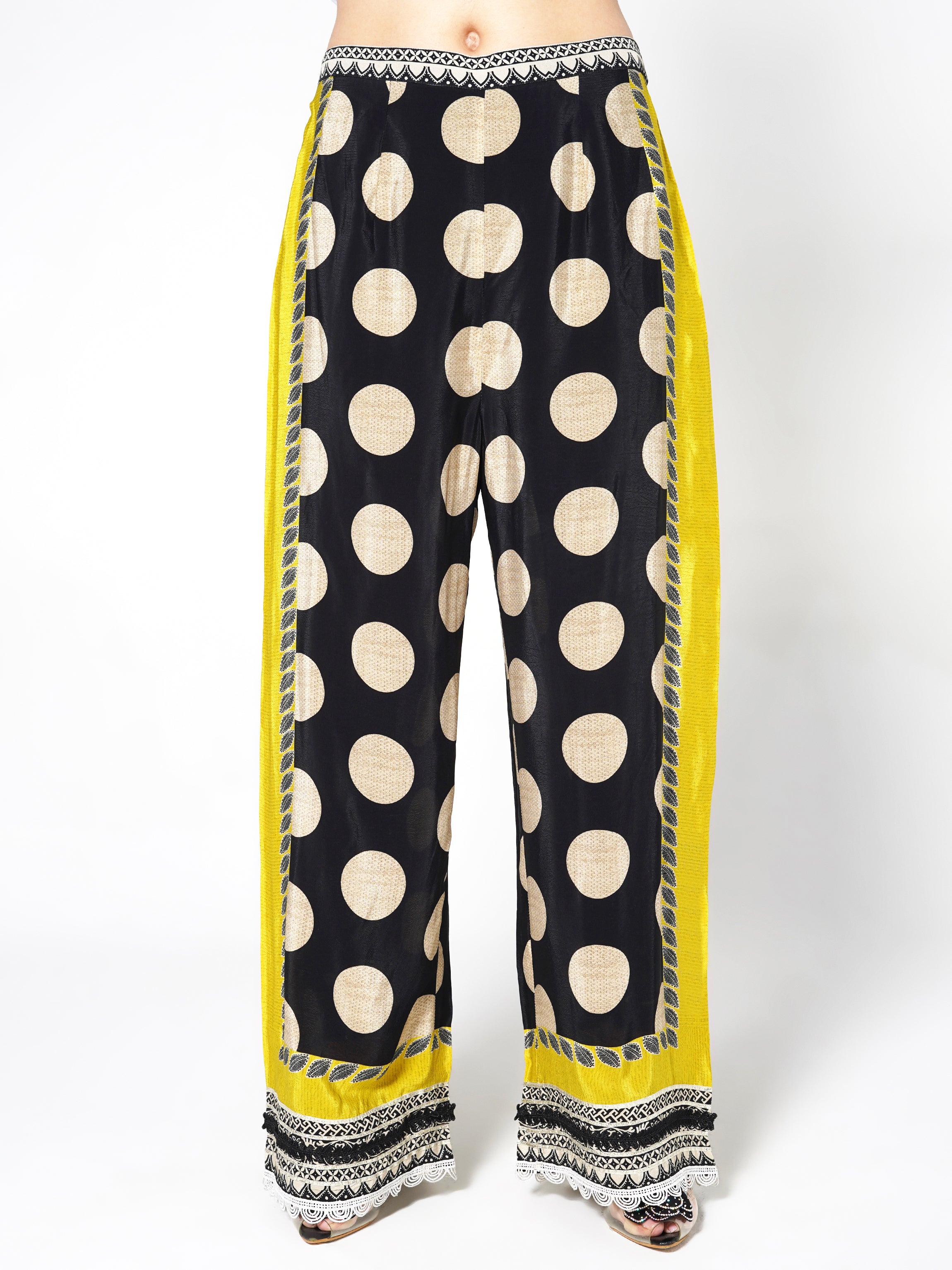 Floral & Polka Dot Fusion Kurti Set