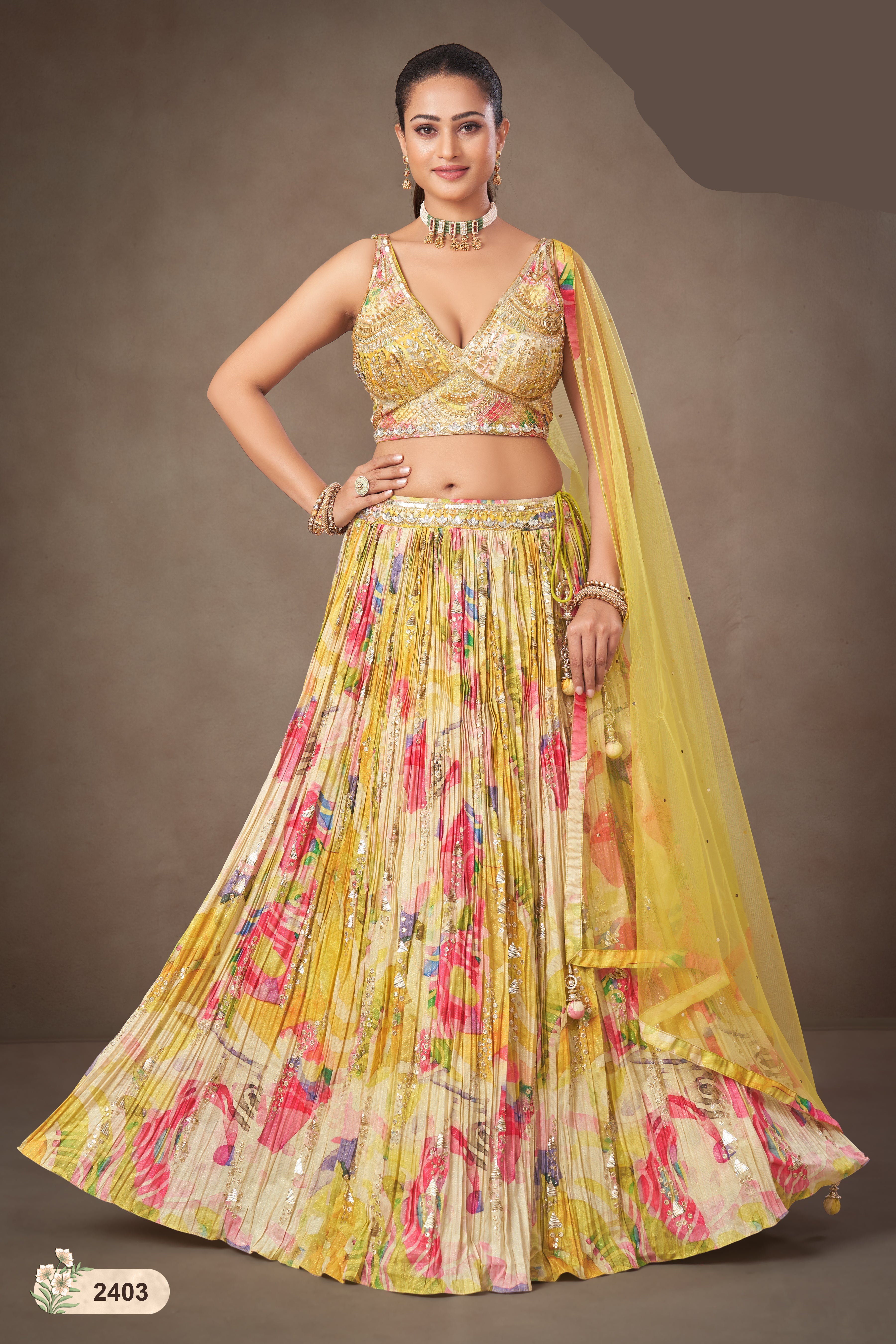 Sunshine Floral Lehenga (2403 M-18) Main image